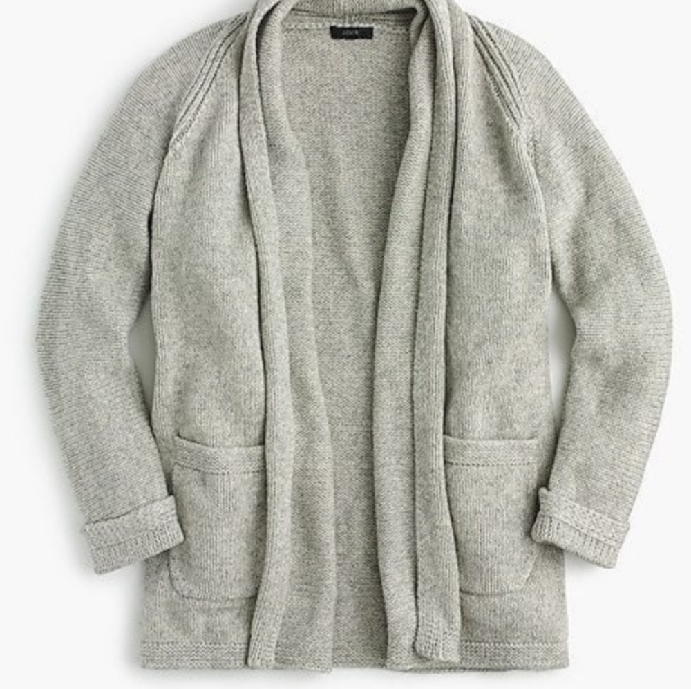 J Crew H3692 Open Front Knit Cardigan